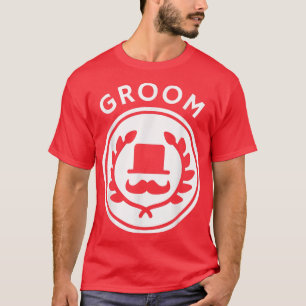 Camiseta Distintivo do NoivoDespedida de Solteiro, Casament