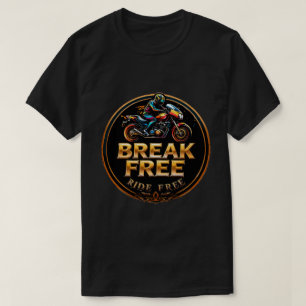 Camiseta Distintivo Dourado com Logotipo do Motociclista Br