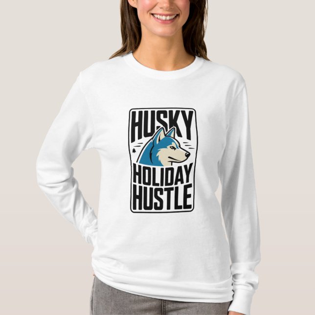 Camiseta Distintivo Husky Holiday Hustle (Frente)