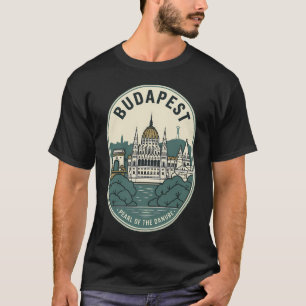 Camiseta Distintivo Pérola do Danúbio Budapeste Hungria Ant