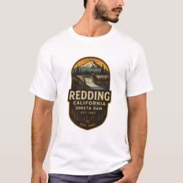 Camiseta Distintivo Vintage Redding Califórnia – Barragem S