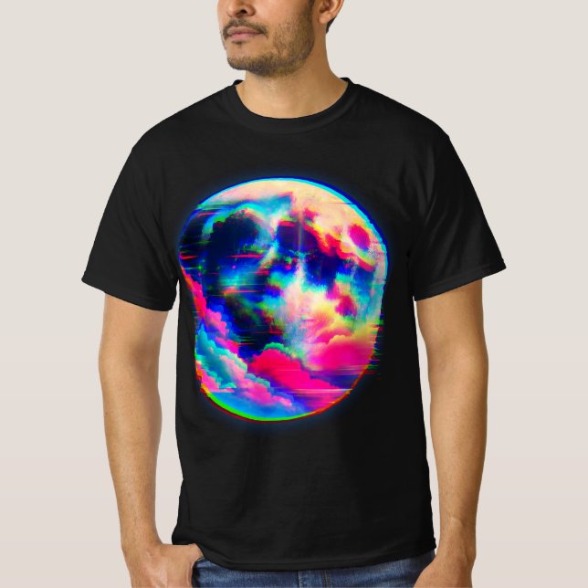 Camiseta distorção da lua (Frente)