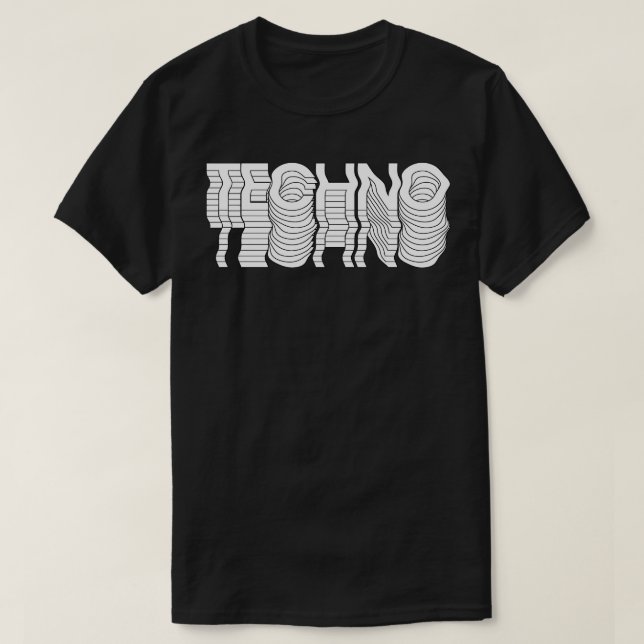 Camiseta Distorção de tecno (Frente do Design)