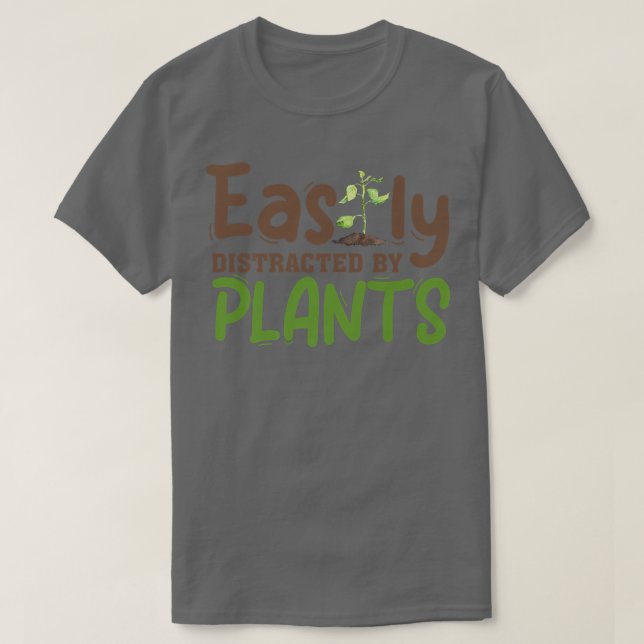 Camiseta Distração Fácil Por Gardener Gardener De Plantas (Frente do Design)