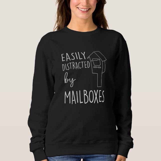 Camiseta Distracted by Mailboxes  Postal Worker (Frente)