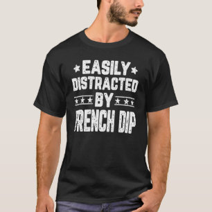 Camiseta Distraído Facilmente Pela Comida Francesa De Foodi