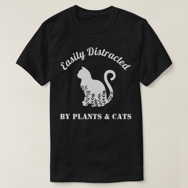 Camiseta Distraído Facilmente Pela Flora Botânica De Planta (Frente do Design)