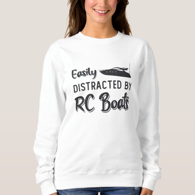 Camiseta Distraído Facilmente Pela RC Boats Model Radio RC  (Frente)