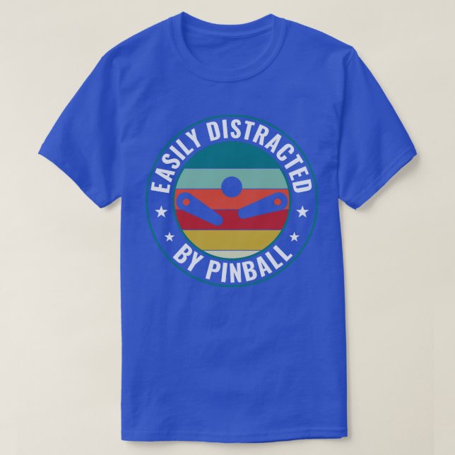 Camiseta Distraído Facilmente Pelo Jogo Arcade Do Jogador D (Frente do Design)