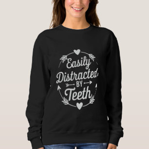 Camiseta Distraído Facilmente Pelos Dentes Engraçados Denti