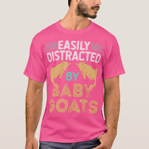 Camiseta Distraído Facilmente Por Bebês Caprinos Cute Queri