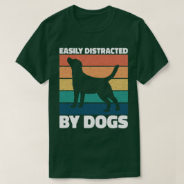 Camiseta Distraído Facilmente Por Cães Cachorros Cachorros 