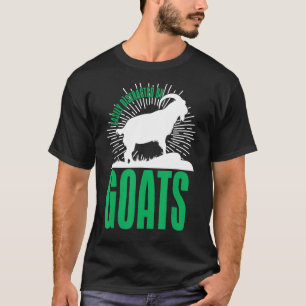 Camiseta Distraído Facilmente Por Caprinos Animais Para Hom