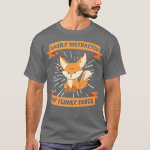 Camiseta Distraído Facilmente Por Fennec Foes Funny For Ani