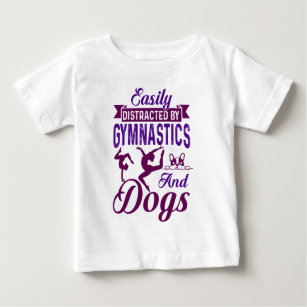 Camiseta Distraído facilmente por ginástica e cães