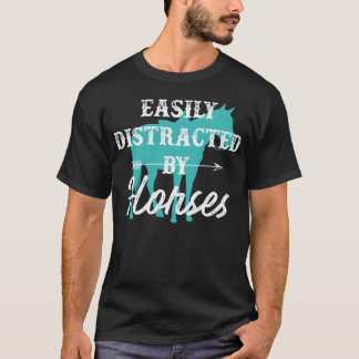 Camiseta Distraído Facilmente Por Horsesurquoise Western Ho