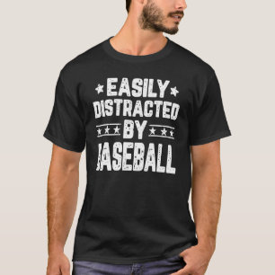 Camiseta Distraído Facilmente Por Jogo De Treinador Basebal