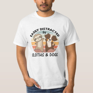 Camiseta Distraído Facilmente Por Laminhas E Cães Cachorro