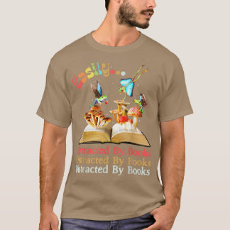 Camiseta Distraído facilmente por Livros Sapo de Mushroom F