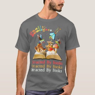 Camiseta Distraído facilmente por Livros Sapo de Mushroom F