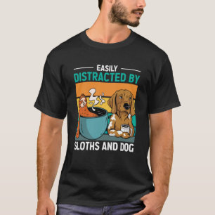Camiseta Distraído Facilmente Por Lúteros E Cães Cachorro
