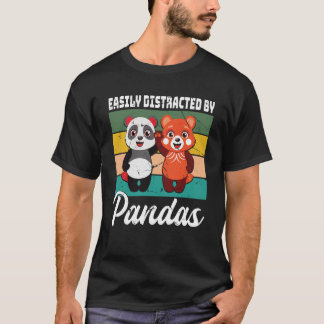 Camiseta Distraído facilmente por Pandas Cute Red Panda e P
