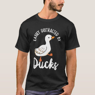 Camiseta Distraído Facilmente Por Patos Cute Walking Duck P