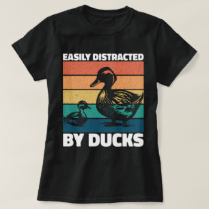 Camiseta Distraído Facilmente Por Patos Sobre Pato Legal