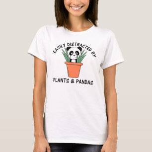 Camiseta Distraido Facilmente Por Plantas E Urso De Plantas