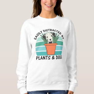 Camiseta Distraido Facilmente Por Plantas E Ursos Cão De Pl