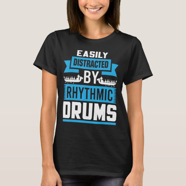 Camiseta Distraído Facilmente Por Tambores Rítmicos - Barco (Frente)