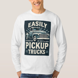 Camiseta Distraído facilmente por velhos caminhões de colet