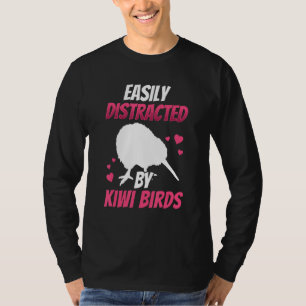 Camiseta Distraído pelo pássaro Kiwi da Nova Zelândia Kiwi