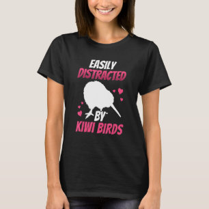 Camiseta Distraído pelo pássaro Kiwi Pássaro Kiwi da Nova Z