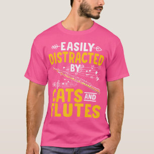 Camiseta Distraído Por Cats E Flutes Especialista Em Músico