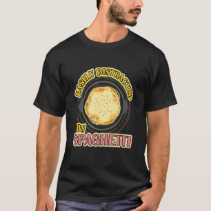 Camiseta Distraído Por Espaguete Comida Italiana Chef Massa