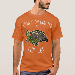 Camiseta Distraído por tartarugas RedEared Slider Rétile