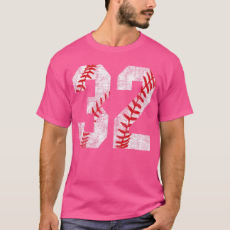 Camiseta Distressed Baseball Number 32 Jersey Uniform Playe
