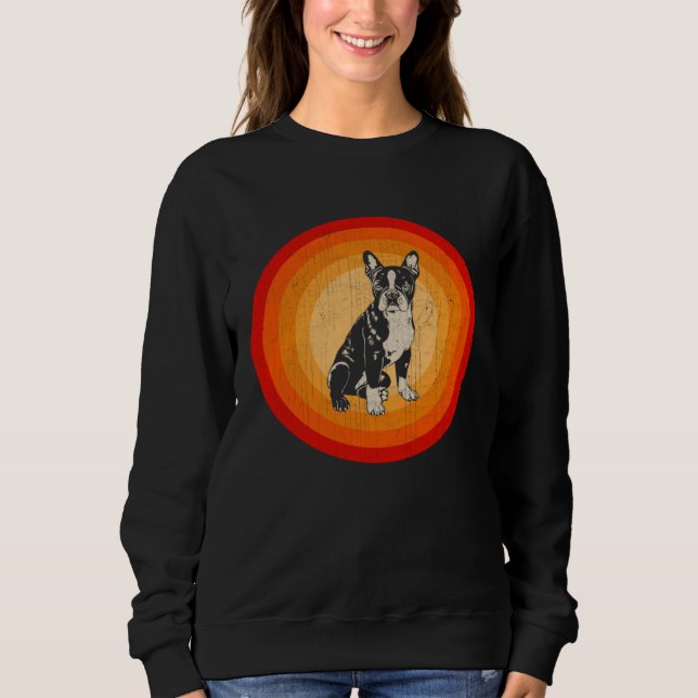 Camiseta Distressed Boston Terrier  Retro Style (Frente)