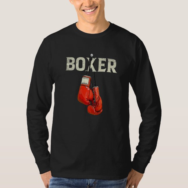 Camiseta Distressed Boxing Gloves Boxer Fighting Men Women  (Frente)