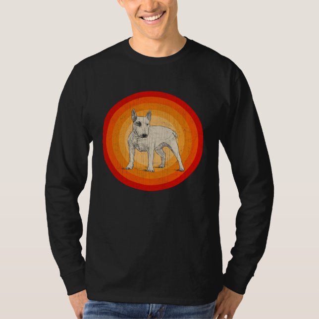 Camiseta Distressed Bull Terrier Dog  Retro Style (Frente)