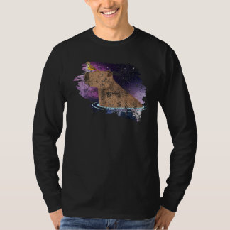 Camiseta Distressed Capybara And Bird Nature Animal Rodent 