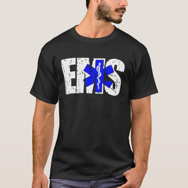 Camiseta Distressed EMS  911 Emergency Medical Services (Frente)