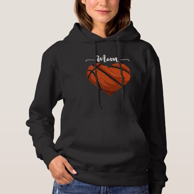 Camiseta Distressed Heart Basketball Mom Heart Cute Mother  (Frente)