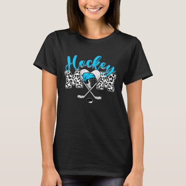 Camiseta Distressed Hockey Heart Hockey Mom Mother s Day (Frente)