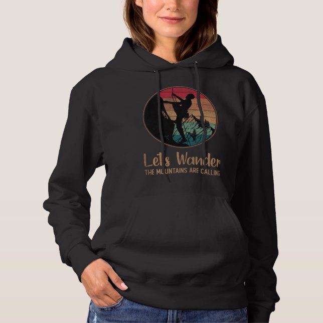 Camiseta Distressed Let s Wander Mountains Are Calling (Frente)