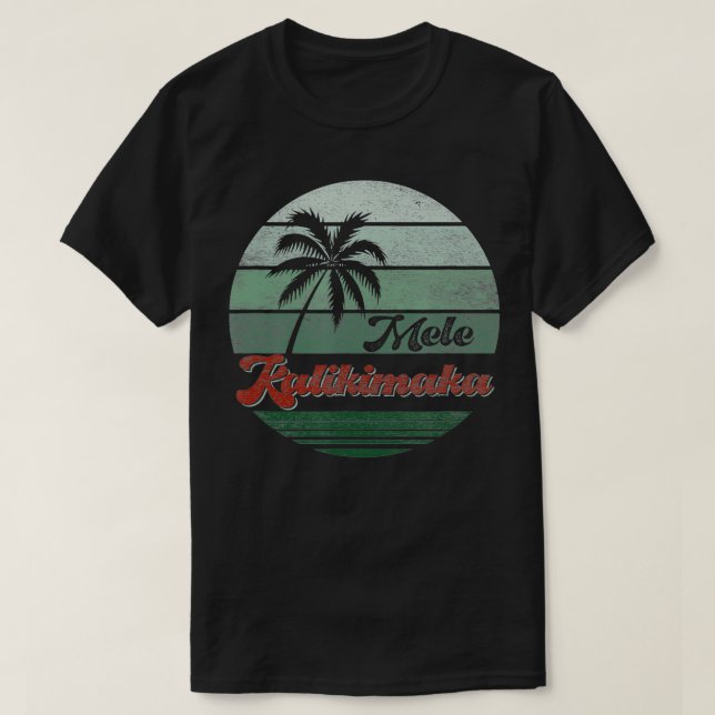 Camiseta Distressed Mele Kalikimaka Sunset Hawaiian Christm (Frente do Design)