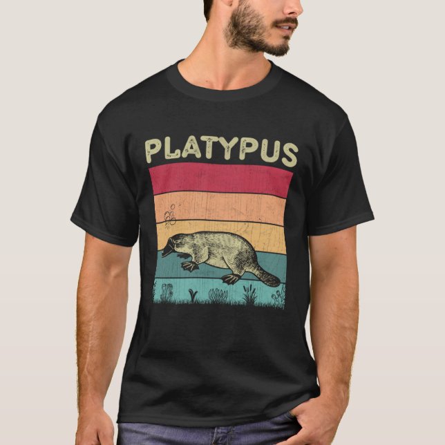 Camiseta Distressed Platypus Lover Boys Girls Retro Style P (Frente)