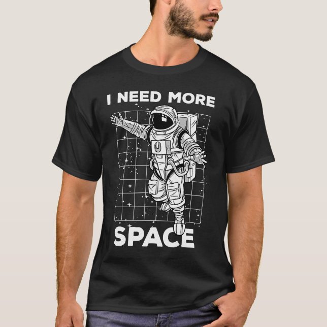 Camiseta Distressed Quote Solar System and Astronaut Funny (Frente)