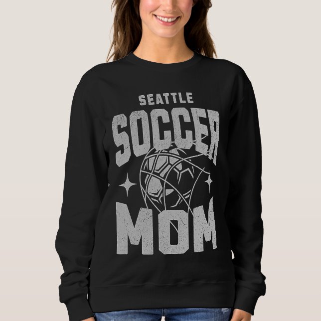 Camiseta Distressed Soccer Mom Seattle Washington (Frente)